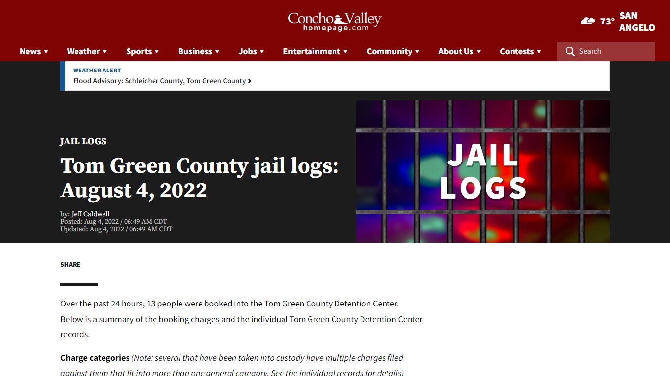 Tom Green County jail logs: August 4, 2022