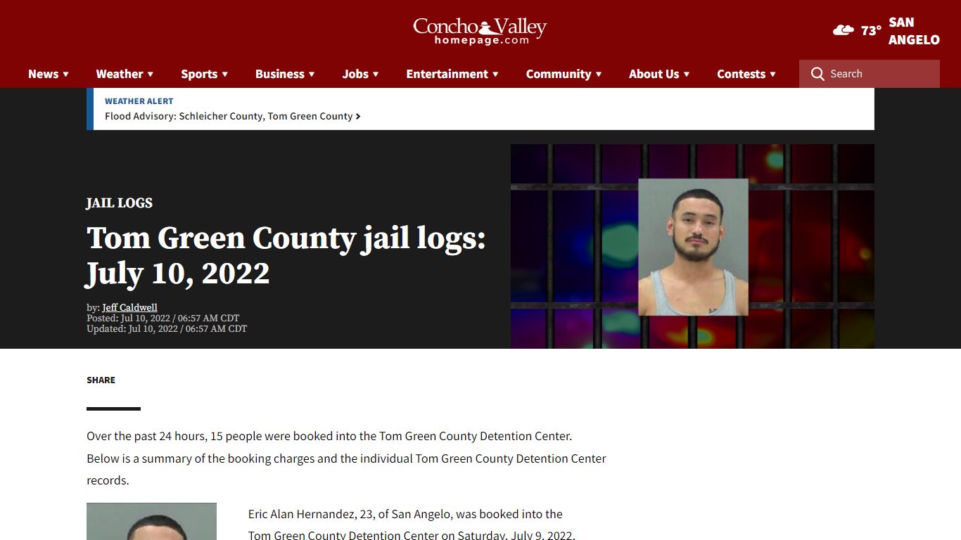 Tom Green County jail logs: July 10, 2022 - ConchoValleyHomepage.com